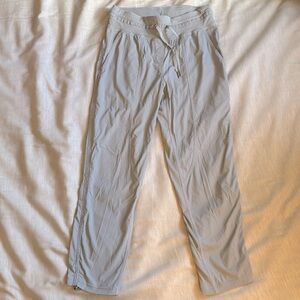 Lululemon silky nylon capris, light grey, size 4
